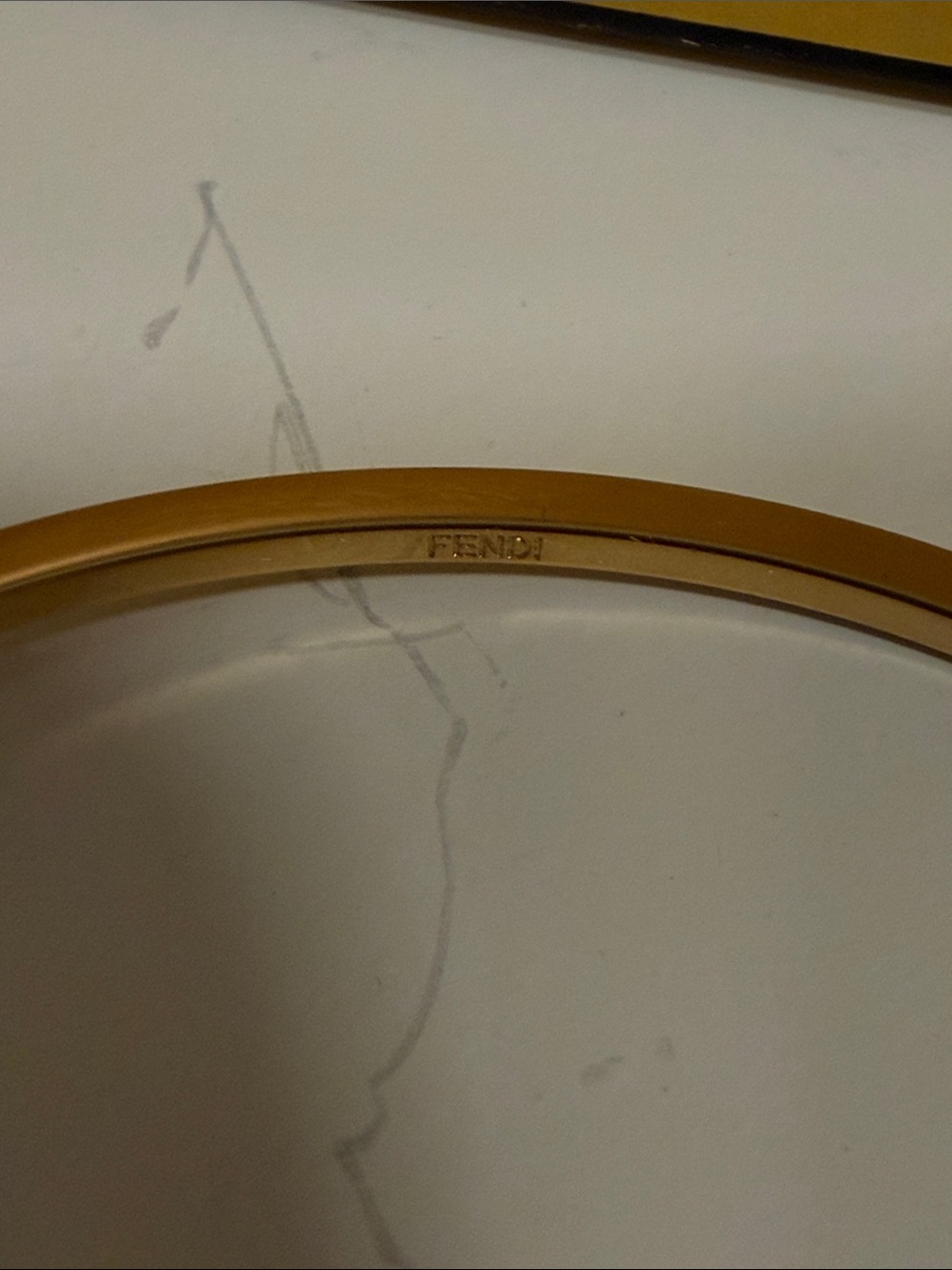 Fendi First Gold Pearl Open Cuff Bracelet - Picture 6 of 10